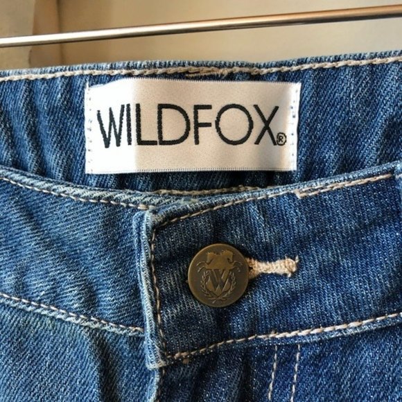 NWT Wildfox Distressed Cropped High Rise Slim Boyfriend Jeans Women's Size 24 - Picture 6 of 13